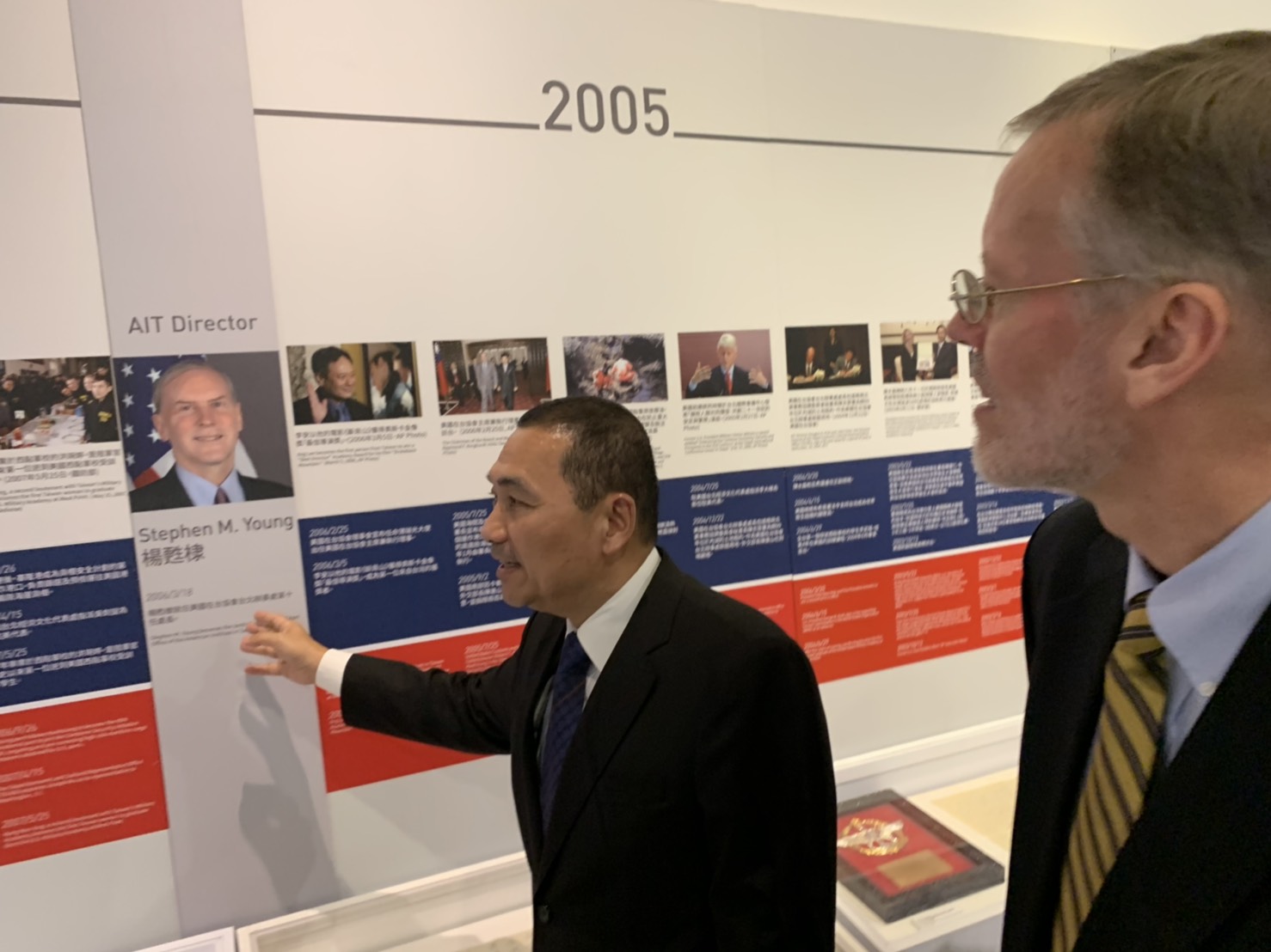 (左至右)市長侯友宜與美國在台協會處長酈英傑參觀展覽 (2)